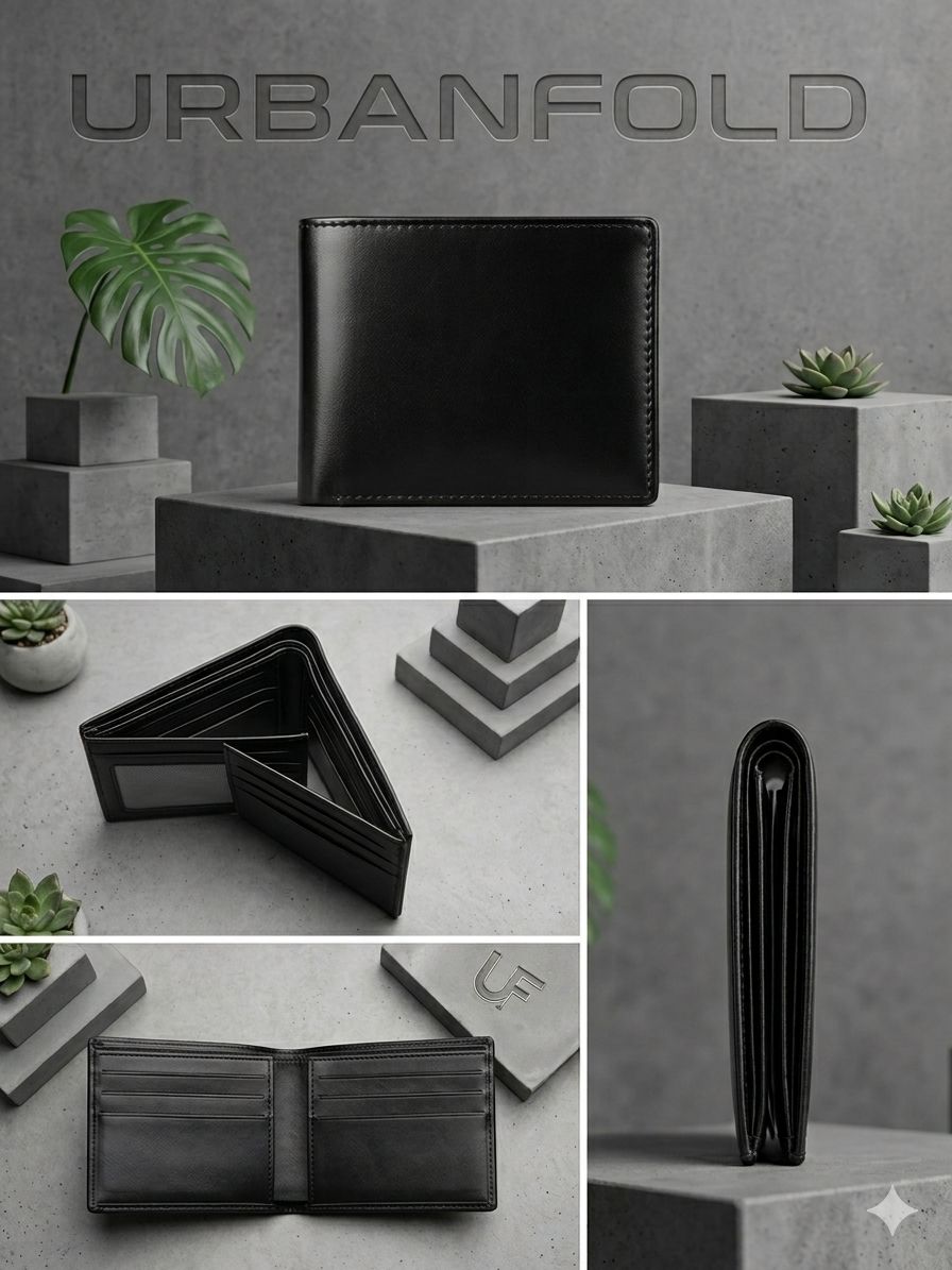 Urban Fold Black  Executive Leather Wallet