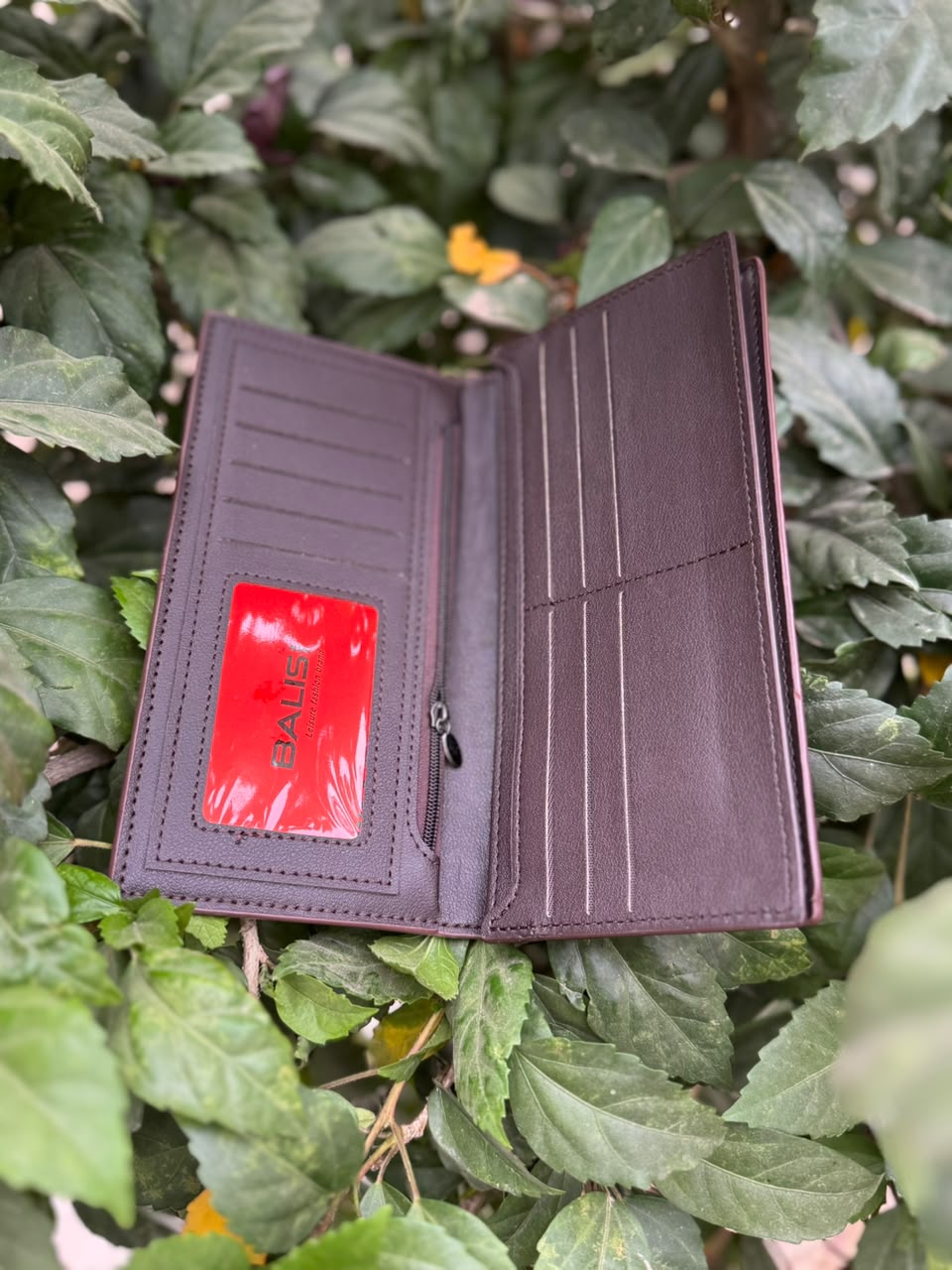 Urban Fold Signature Checkered Long Wallet