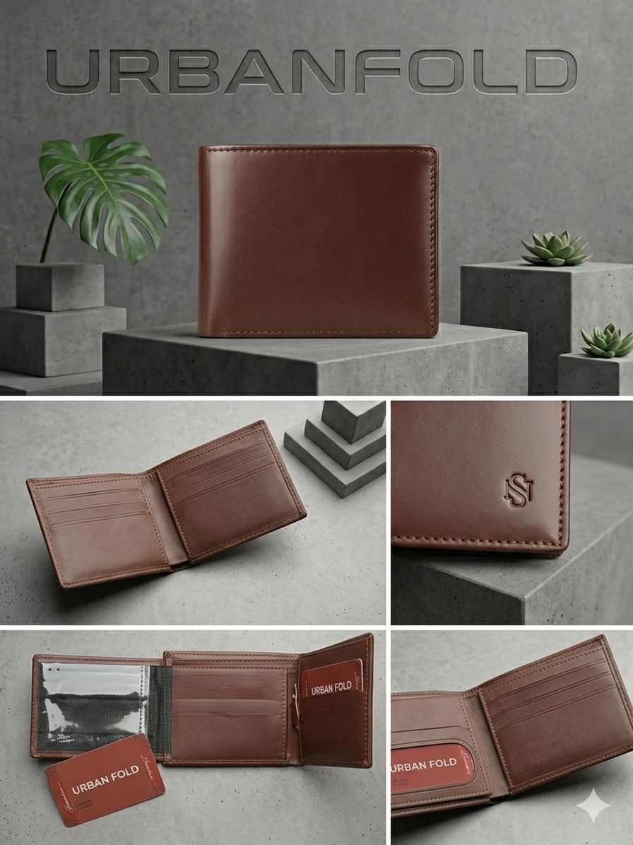Urban Fold Brown Executive Leather Wallet